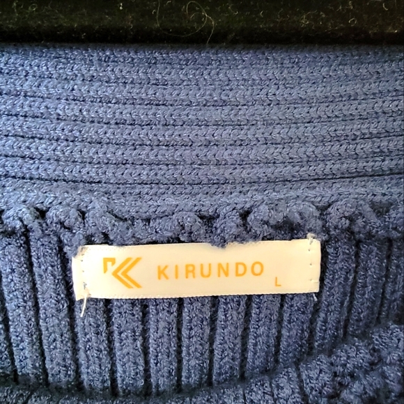 Blue off shoulder sweater - Picture 2 of 2